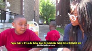 Paigion Talks To 9 Year Old Joshua Who Sells Lemonade To Help Get Detroit Out Of Debt [upl. by Initsed]