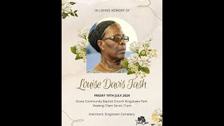 Louise Davis Tash  Funeral Service [upl. by Laven]