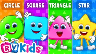 Learn Shapes Circle Square Triangle Rectangle amp more  Educational Videos For Toddlers amp Babies [upl. by Enelyar]