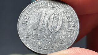 1920 Germany 10 Pfennig Coin • Values Information Mintage History and More [upl. by Nallek322]