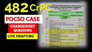 Drafting Of 482 In Pocso Case  Order Of Bail  Discharge In Pocso Act bail pocso crpc pocsoact [upl. by Colan]