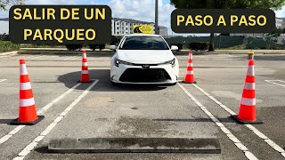 COMO SALIR DEL ESTACIONAMIENTO EN EL EXAMEN PRÁCTICO DE MANEJO [upl. by Gastineau]