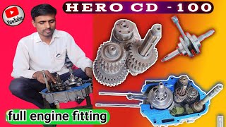 hero Honda CD 100 full engine fitting  bike engine rebuild splendordeluxepassionhero Honda bike [upl. by Ellsworth709]