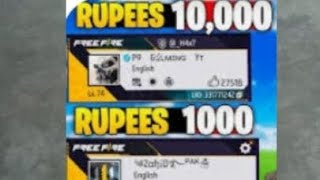 RS 1 Vs RS 1000 Free fire Id [upl. by Hyo]