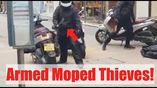 Motorcycle Theft  Moped Thieves Compilation UK 2018 [upl. by Wagshul]