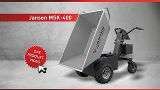 Motorschubkarre Jansen MSK400 mit 750W Elektromotor Minidumper [upl. by Carlin]