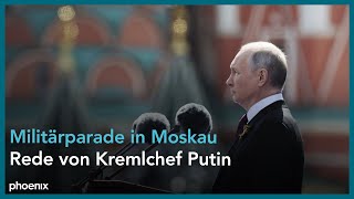 Rede von Wladimir Putin bei Militärparade zum Gedenken an Weltkriegsende  090524 [upl. by Holder]