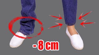 How to hem jeans in 5 minutes while keeping the original hem [upl. by Reifinnej]