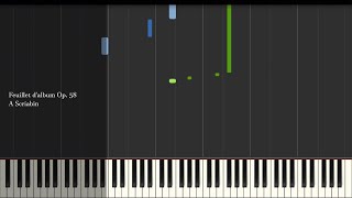 Feuillet dalbum Op 58  A Scriabin  Synthesia Piano Tutorial [upl. by Karly656]