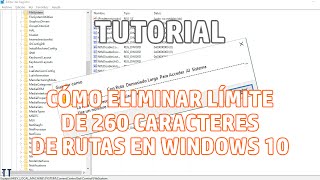 Tutorial Cómo eliminar límite de ruta de acceso demasiado larga en Windows 10 [upl. by Bysshe]