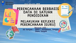 Perencanaan Berbasis Data di Satuan Pendidikan  Melakukan Refleksi Perencanaan  Aksi Nyata PMM [upl. by Names683]