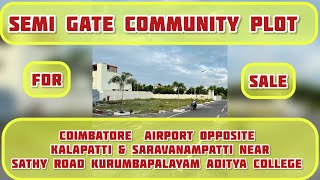 Plot For sale kalapatti amp Saravanampatti near kurumbapalayam Aditya college Located [upl. by Lizzy]