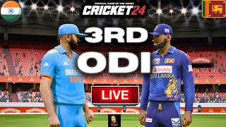 India vs Sri Lanka 3rd ODI Match  India Tour Of Sri Lanka 2024  Cricket 24 Live  RtxVivek [upl. by Anrahs23]