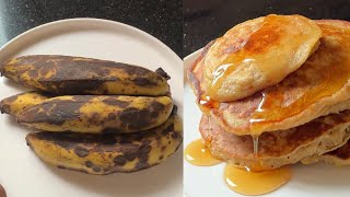 Yummy pancakes from overripe bananas  Do not throw your overripe bananas away [upl. by Brew236]