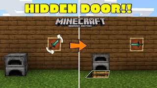 Minecraft Item Frame Secret Door  Bedrock Redstone Tutorial [upl. by Fredkin649]