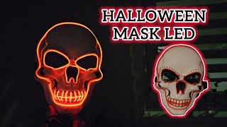 Maska Halloween LED Halloween LED mask LED Skull [upl. by Annairol61]