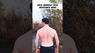 back workout with resistance band best back exercises shorts homeworkout [upl. by Gertrude218]