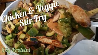 Chicken amp Veggie Stir Fry  easy peasy keto protein recipe [upl. by Noraj4]