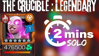 The Crucible  Legendary Difficulty  Gwenmaster Solo in 2 Minutes  MCOC [upl. by Izak]