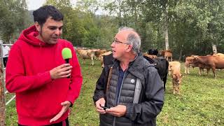 Entrevista a Toño García en la feria ganadera de Santa Teresa en Infiesto [upl. by Abbub]