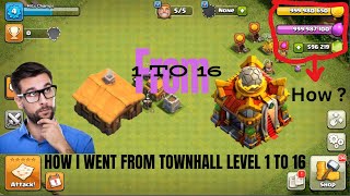 From Town Hall 1 to 16Playing COC hacked [upl. by Godfry968]