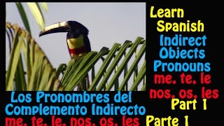 Learn Spanish Indirect Object Pronouns me te le nos os les – Part 1 [upl. by Hahn670]