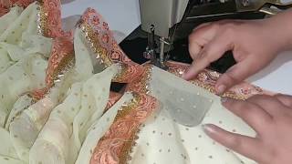 Designer Boutique Style Dupatta Making at home  दुपट्टे की लंबाई बढ़ाने की Easy Trick [upl. by Ikaz]