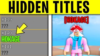 421 HIDDEN Titles In Blox Fruits That You MISSED  Roblox Blox Fruits [upl. by Caddric]