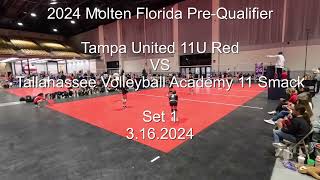 2024 Molten Florida PreQualifier Tampa United 11U Red VS Tallahassee VA  Day 1  3162024 [upl. by Beverlee]