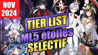 Tier list ML 5 étoiles sélectif  novembre 2024 [upl. by Chappy258]