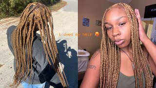 Honey Blonde Knotless Braids [upl. by Akimed25]