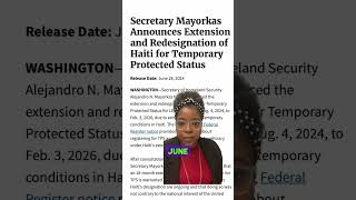 Breaking News TPS Extension and Redesignation for Haitian Nationals immigrationattorney [upl. by Hambley]