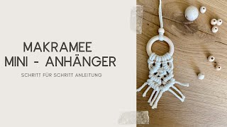 Makramee Mini Anhänger⎪Makramee Gastgeschenk⎪Makramee Anhänger⎪Boho Makramee Anleitung [upl. by Kcaz259]