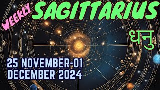 Sagittarius  Weekly Love Tarot Reading  25 November  01 December 2024  Hindi [upl. by Ahsoik737]