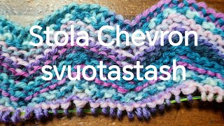 stola svuotastash punto Chevron ai ferri facilissina [upl. by Ruon585]