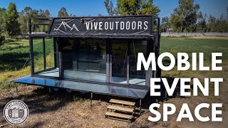 Mobile Event Venue by Tiny Topanga with Collapsible Deck Awning amp Ramp [upl. by Nations548]