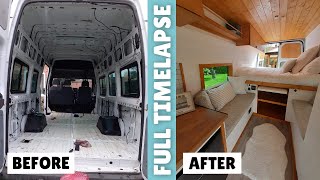 Minibus Campervan Conversion  FULL TIMELAPSE in 10 Minutes  DIY Van Self Build [upl. by Sholem]