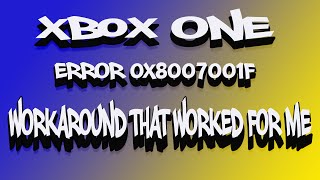 XBOX ONE ERROR 0x8007001F GAME FIX THAT WORKED FOR ME NEW XBOX ONE PREVIEW DASHBOARD [upl. by Seaden]