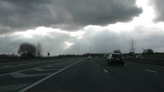 Driving On The M62 Motorway From J8 Burtonwood To J6 Widnes Merseyside England 14th April 2012 [upl. by Enoitna]