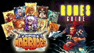 RUNES GUIDE  For All Heroes Empire Warriors TD [upl. by Traweek]