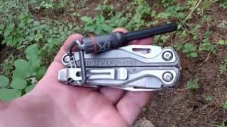 EDC Leatherman Charge TTi Firestarter Mod bushcraft titanium leatherman charge firerod [upl. by Mumford909]