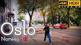 👣Walk with Me in Oslo in a Beautiful Autumn Afternoon  4K HDR  September 2024👣 [upl. by Nahgaem]