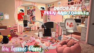 Decorate a TEENTODDLER LOW INCOME ROOM With Me  The Sims 4 [upl. by Alinna]