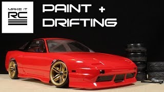 Budget RC Drift Build Part 3 Painting  Mounting Body and Drifting [upl. by Mcdonald24]