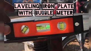 Laveling iron plate with bubble meter and lathe work live [upl. by Benil]