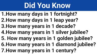 did you know about days month and yearsQuestions and answers is english [upl. by Bonny316]