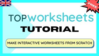 How to create interactive WORKSHEETS for your students  TopWorksheets STEP by STEP [upl. by Davie592]