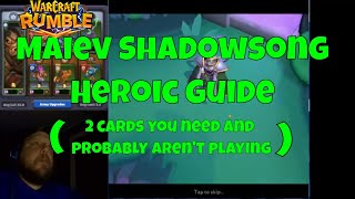 FTP Heroic Maiev Shadowsong Guide Red Quest Clutch Combo To Dominate Early Game  Warcraft Rumble [upl. by Yllod37]