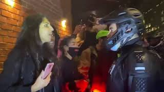 New York City Protester Spits on Police Officer’s Face [upl. by Ardnuasal]