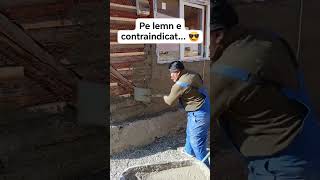 Pe lemn e contraindicat 😎goviral tencuiala lemn distractie viral romania [upl. by Odlo867]